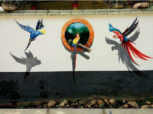 含山视觉错位-3D墙绘设计