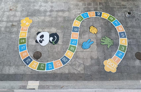 含山地面游戏彩绘