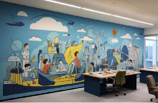 含山办公室墙绘的特点。