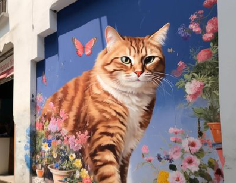 含山自己绘制有个性的手绘墙