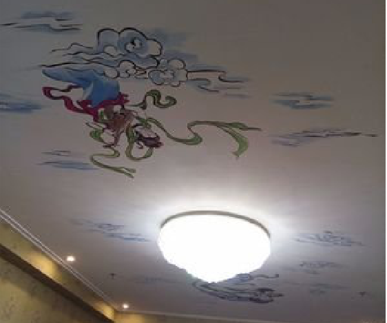 含山如何快速绘制天花板上的手绘墙？